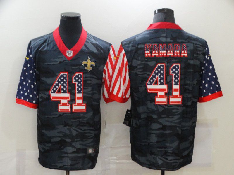 Men New Orleans Saints 41 Kamara Camouflage national flag Nike Limited NFL Jersey